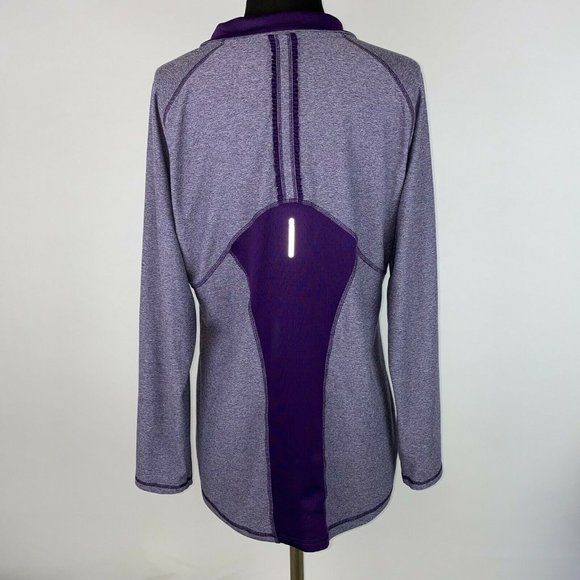 C9 By Champion L Purple Collared Partial Zip Pullover Long Sleeve Mesh Accents - Picture 7 of 10